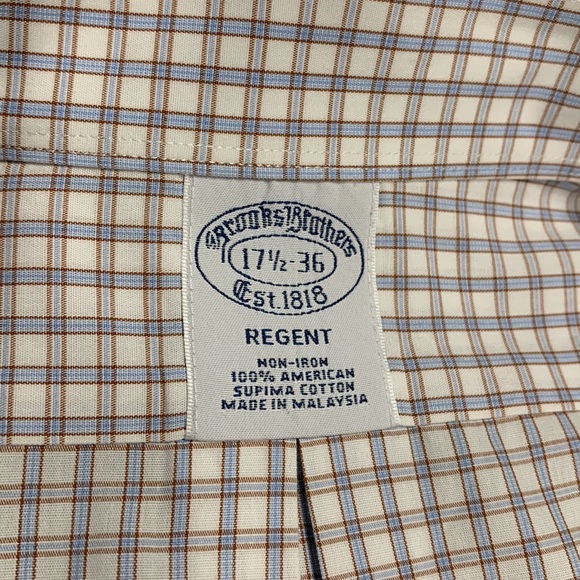 Brooks Brothers Regent long sleeve button down shirt.  17 1/2 - 36 - Picture 7 of 7